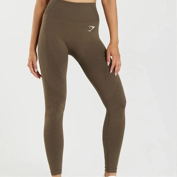 Gymshark VITAL SEAMLESS LEGGINGS - Espresso Marl - Picture 2 of 5